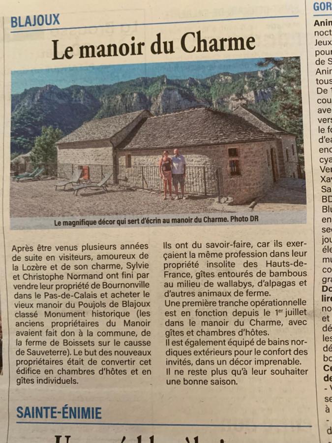 La Voutee 5 Epis Avec Bain Finlandais Prive Au Manoir Du Charme Gorges Du Tarn Bed & Breakfast Quezac  Ngoại thất bức ảnh