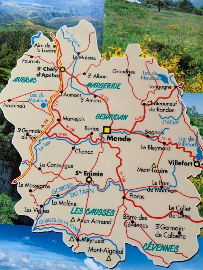 La Voutee 5 Epis Avec Bain Finlandais Prive Au Manoir Du Charme Gorges Du Tarn Bed & Breakfast Quezac  Ngoại thất bức ảnh